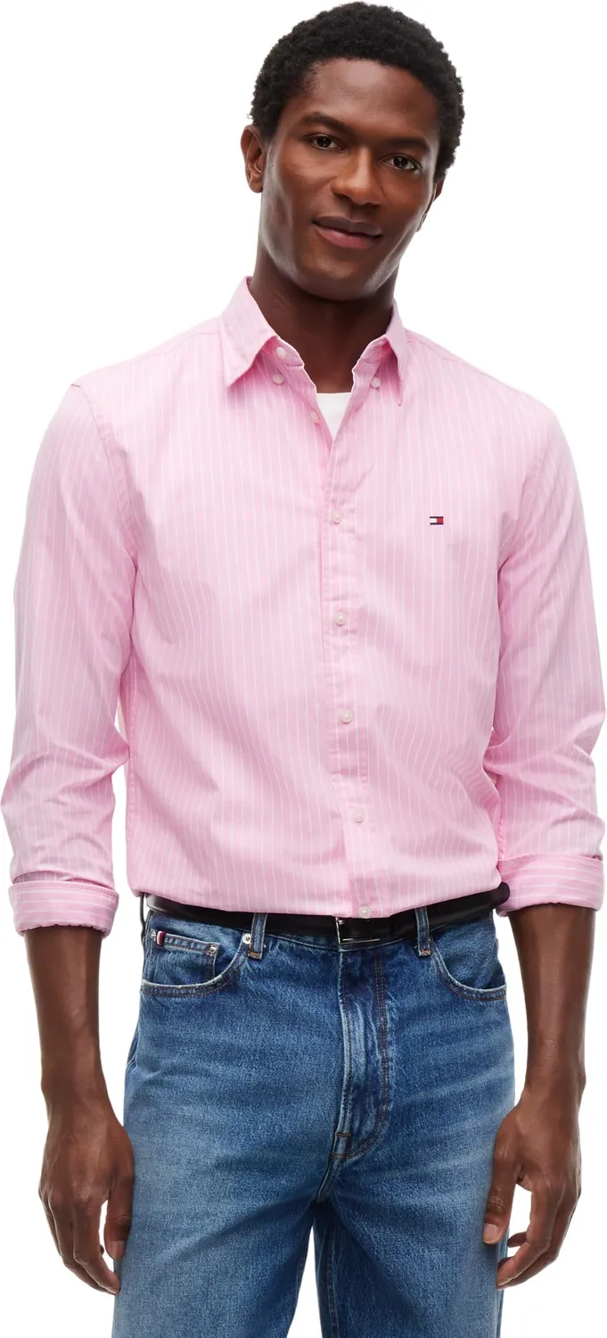 Tommy Hilfiger Flex MW0MW44571 Camicia Uomo L Ancient Blue Stripe