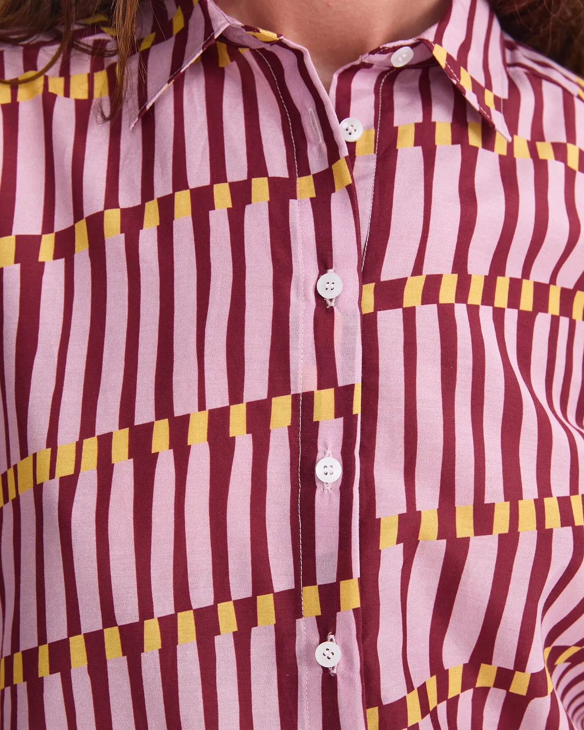 Sportscraft Rani camicia cotone seta fantasia geo