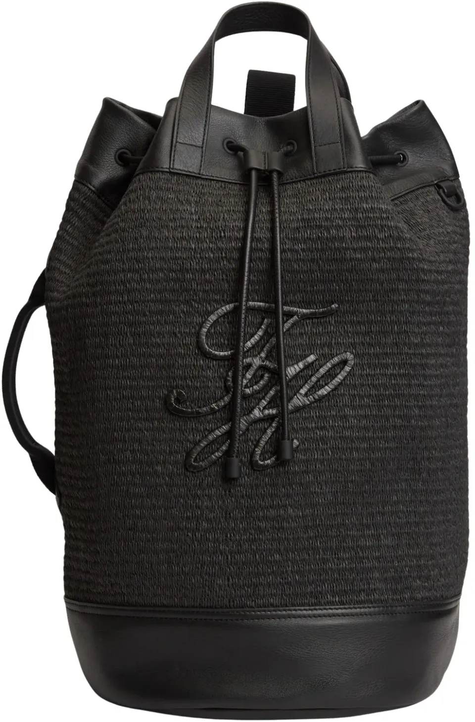 Tommy Hilfiger TH Raffia Sling AM0AM14084 borsa secchiello nero