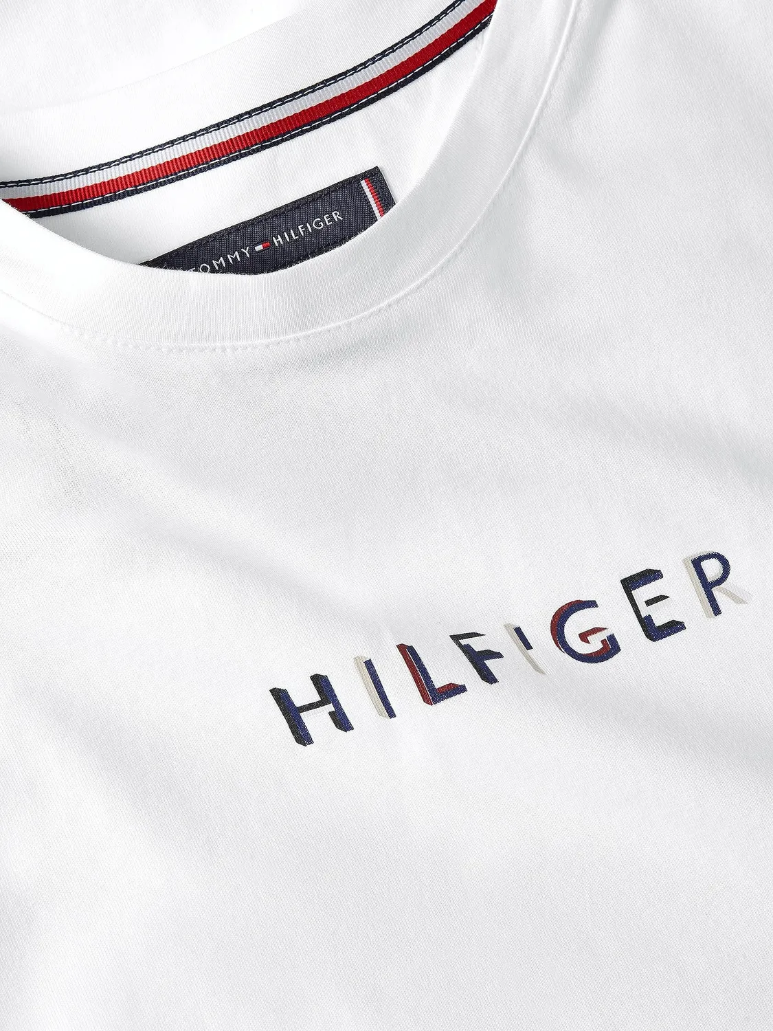 Tommy Hilfiger RWB Hilfiger maglietta uomo M manica lunga bianca
