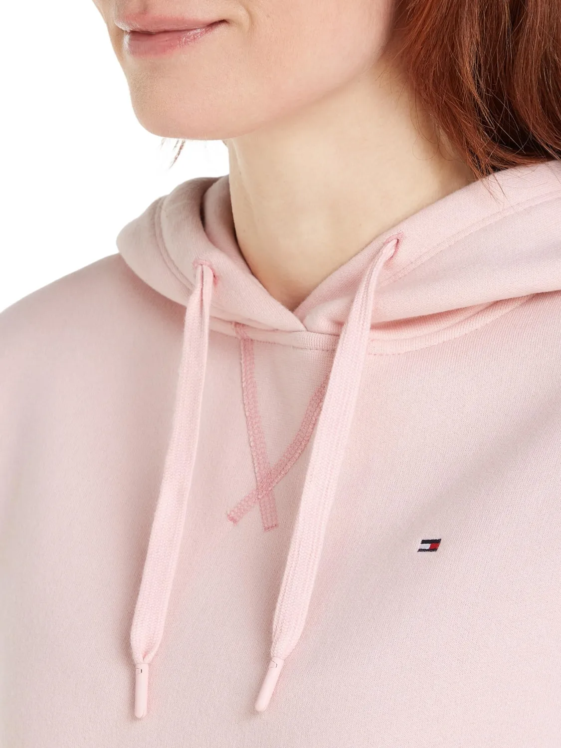 Tommy Hilfiger Flag felpa cappuccio donna cotone blu