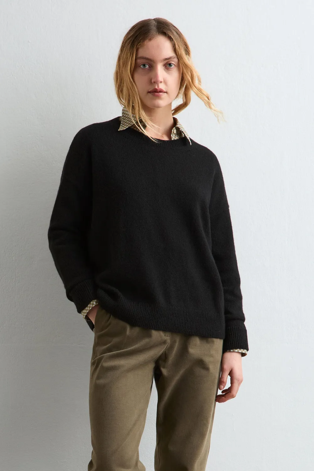 Massimo Alba Francesca maglione donna Nero cashmere