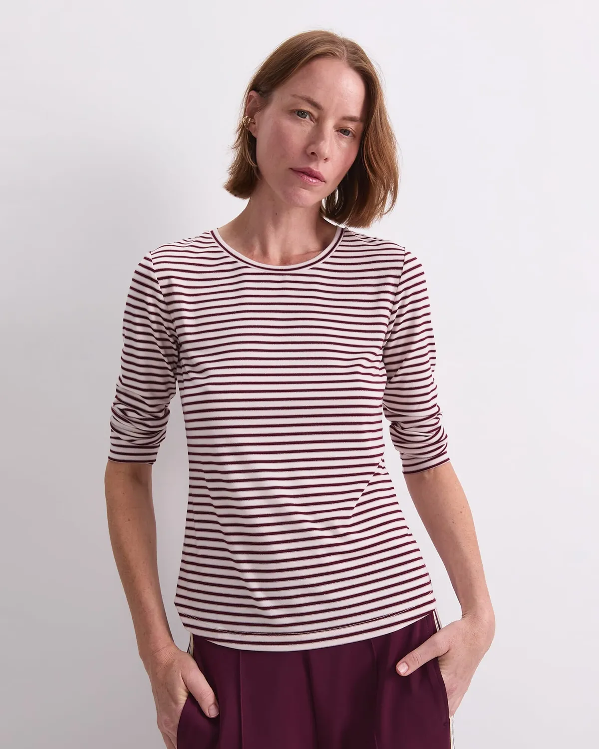 Sportscraft Magic Tee 119754 Maglia Lurex Rigata Manica Lunga