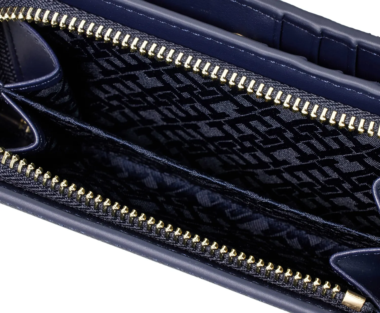 Tommy Hilfiger TH Timeless Med Bi Fold Grande portafoglio donna blu PU