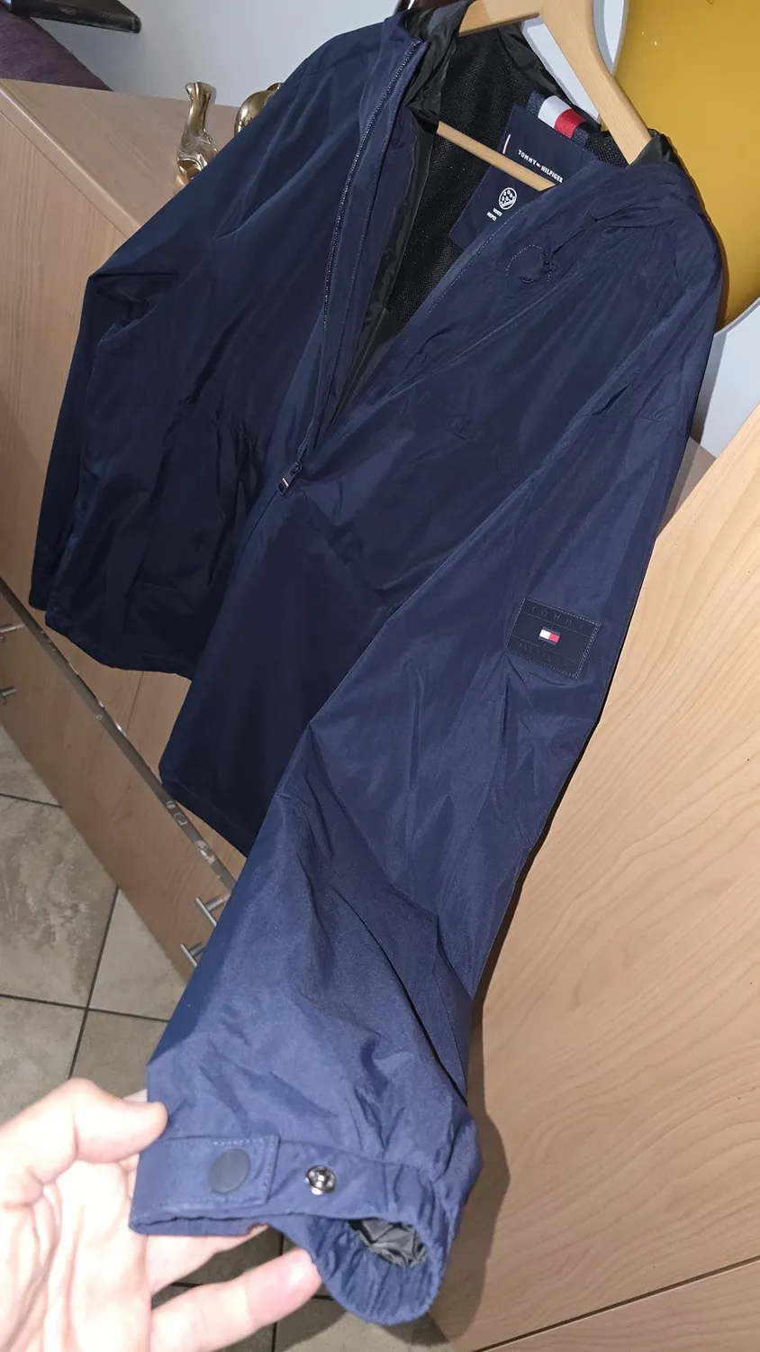 Tommy Hilfiger Branded Hooded giacca a vento uomo con cappuccio