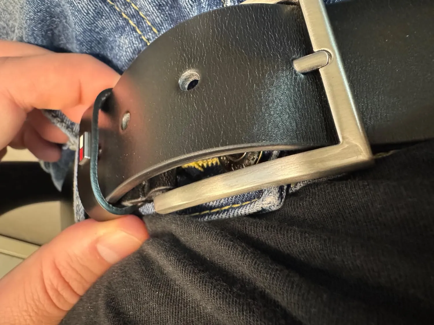 Tommy Hilfiger Hampton 4.0 cintura pelle uomo 105 cm