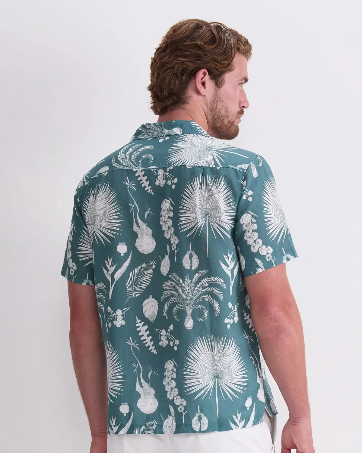 Sportscraft Silas Resort camicia lino fantasia botanica