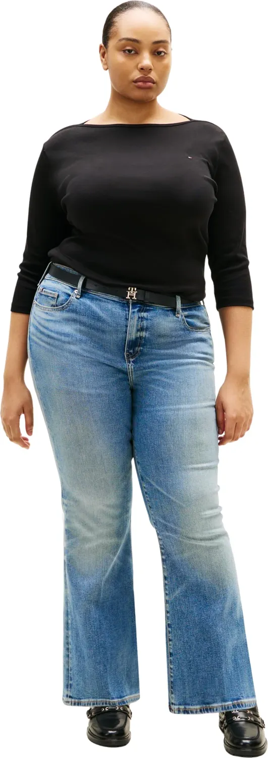 Tommy Hilfiger Cody maglia donna scollo barca nera 48