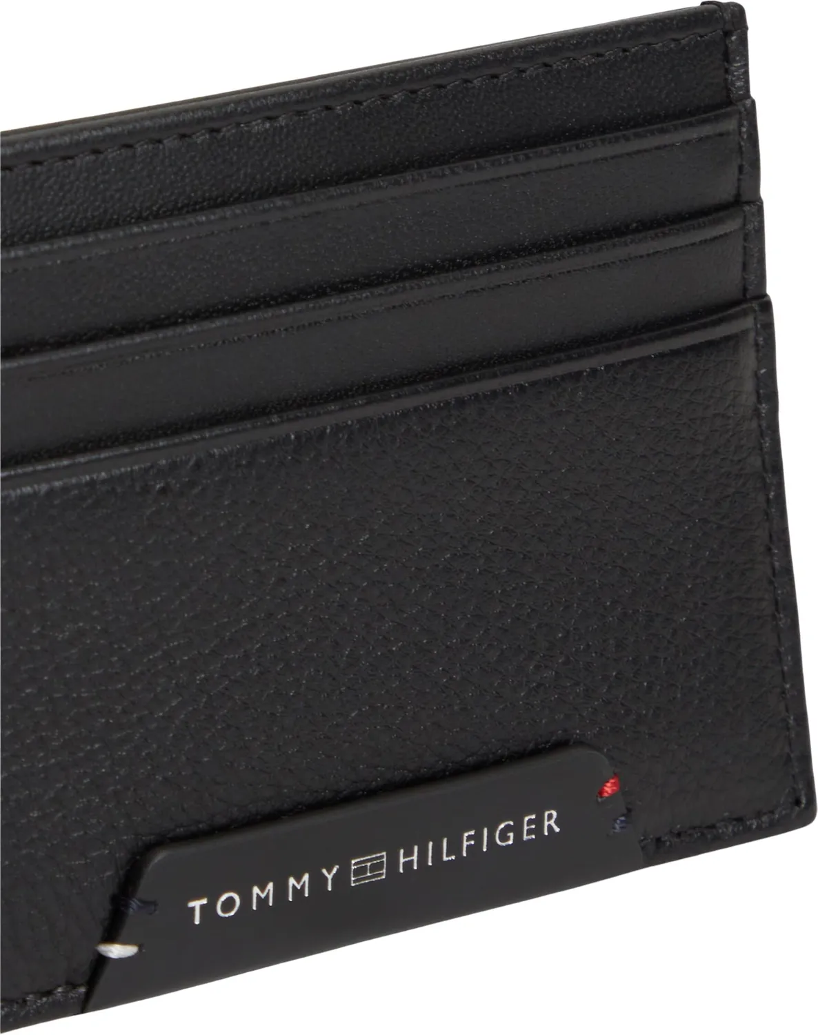 Tommy Hilfiger portafoglio uomo nero compatto pelle