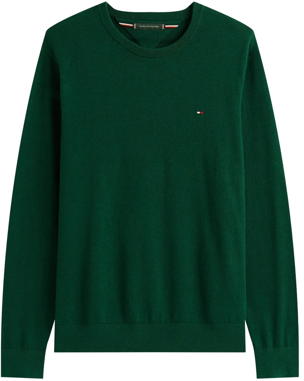 Tommy Hilfiger Essential Cotton Maglione Verde XXL