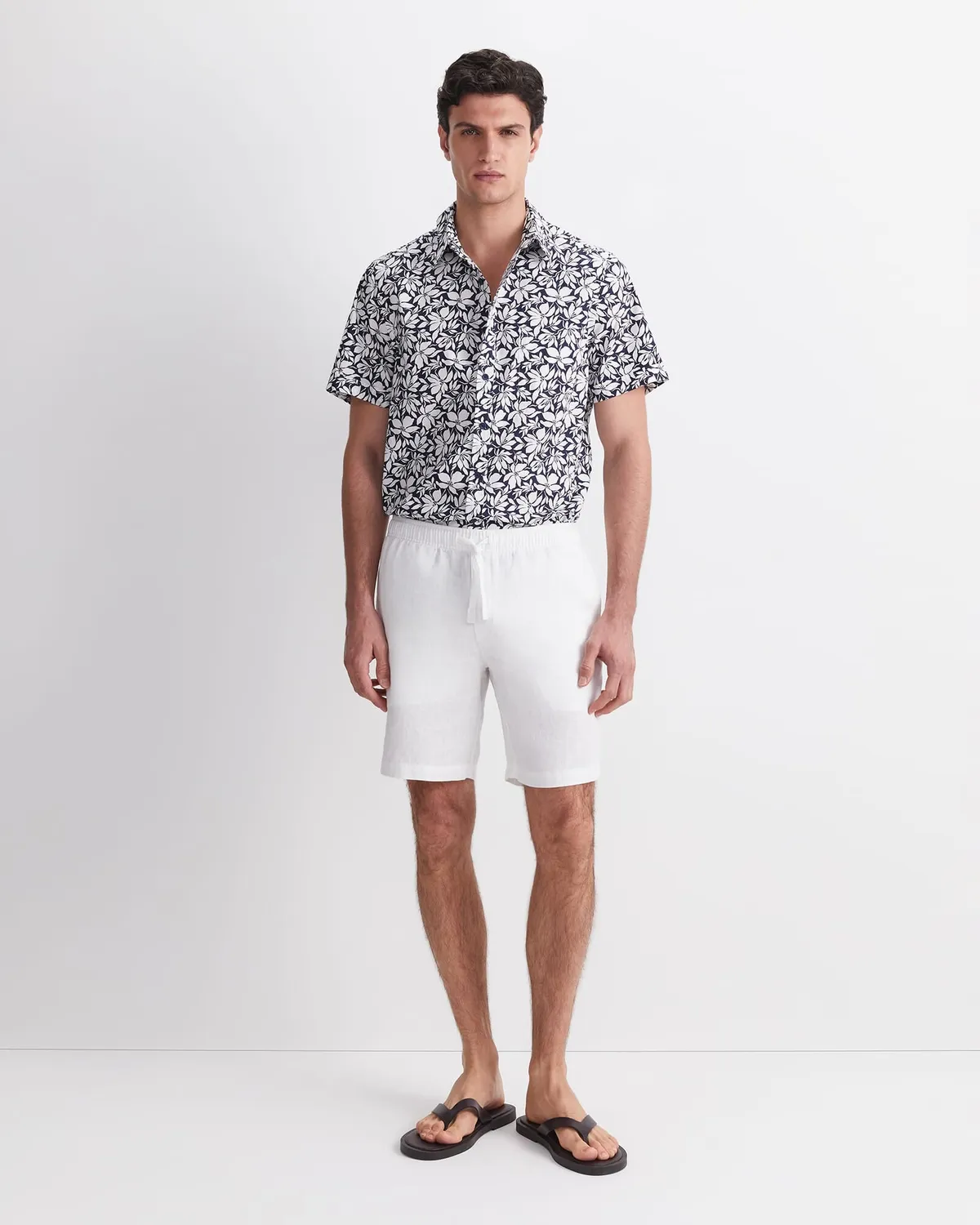 Sportscraft Caffery Shorts lino uomo vita elastica con laccetto